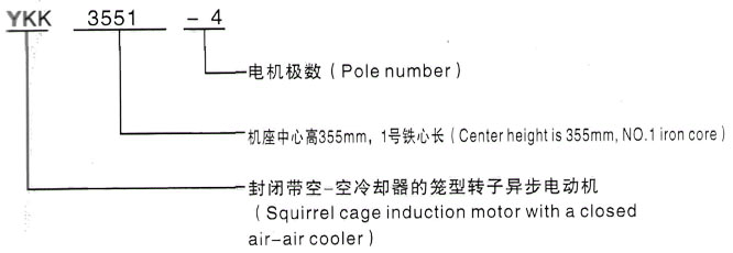 YKK系列(H355-1000)高压长坡镇三相异步电机西安泰富西玛电机型号说明